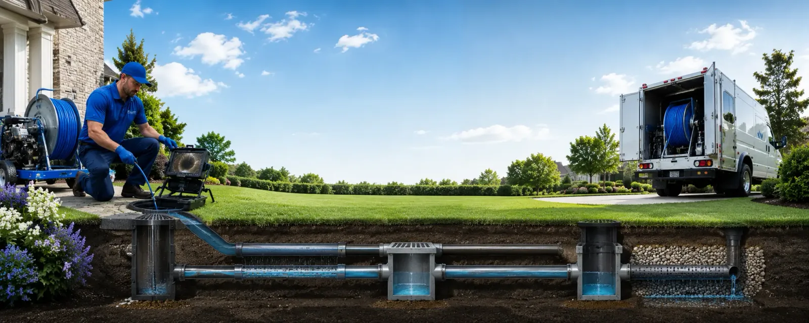 Outdoor drain cleaning information for Pompey, NY